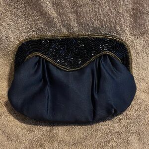Black Beaded Evening Clutch